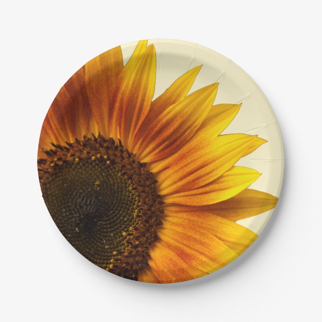 Sunflower Paper Plate