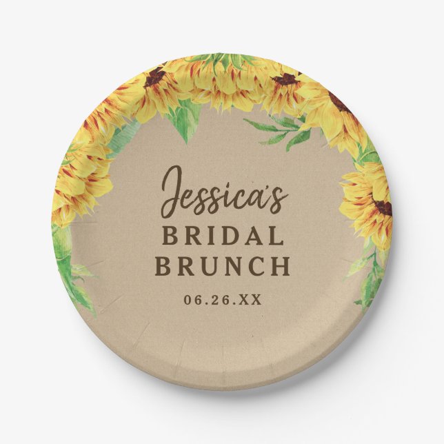 Sunflower Paper Plate (Front)
