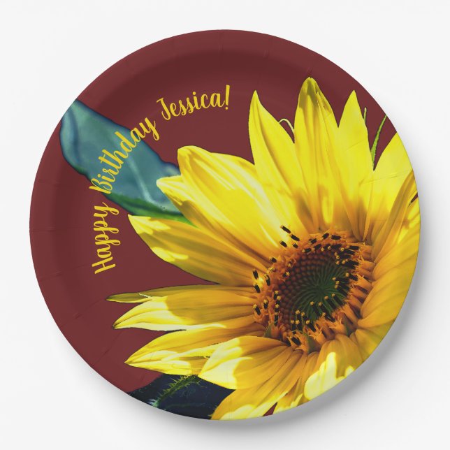 Sunflower Paper Plates (Front)
