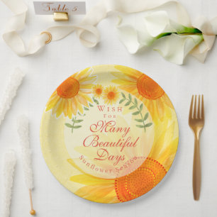 Sunflower paper plates