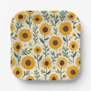 sunflower paper plates
