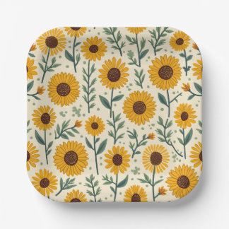 sunflower paper plates