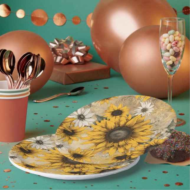 Sunflower Paper Plates (Multi)