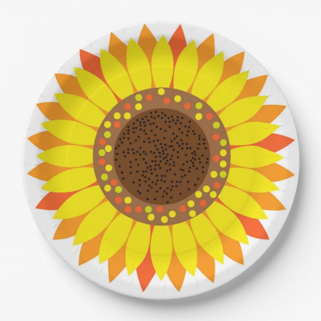 Sunflower Paper Plates (Front)