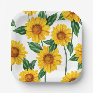 Sunflower Paper Plates
