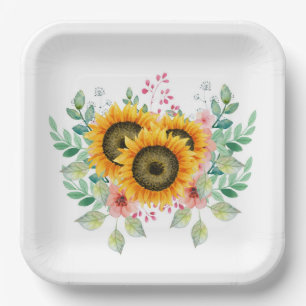 Sunflower   paper plates