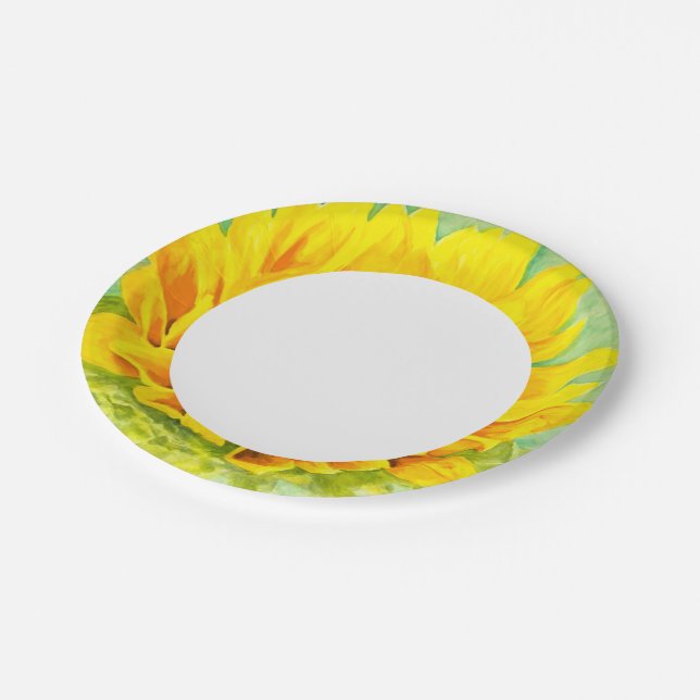 Sunflower Paper Plates (Angled)