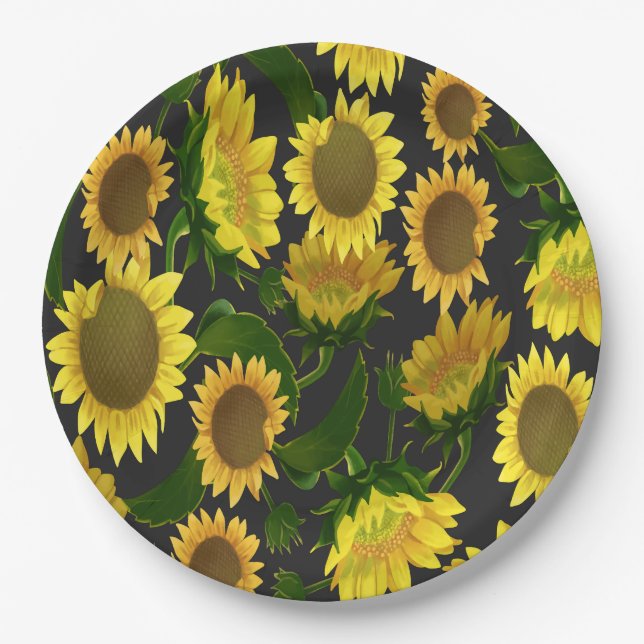 Sunflower Paper Plates (Front)