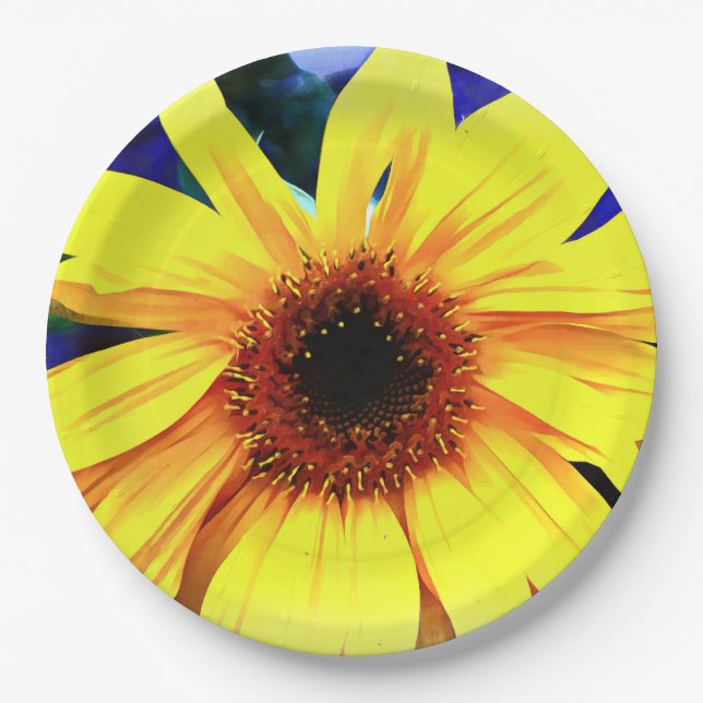 Sunflower Paperplate Paper Plates (Front)