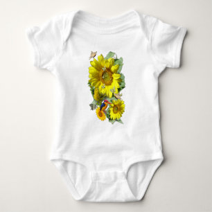 Sunflower Party Baby Bodysuit