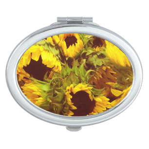Sunflower Party Compact Mirror