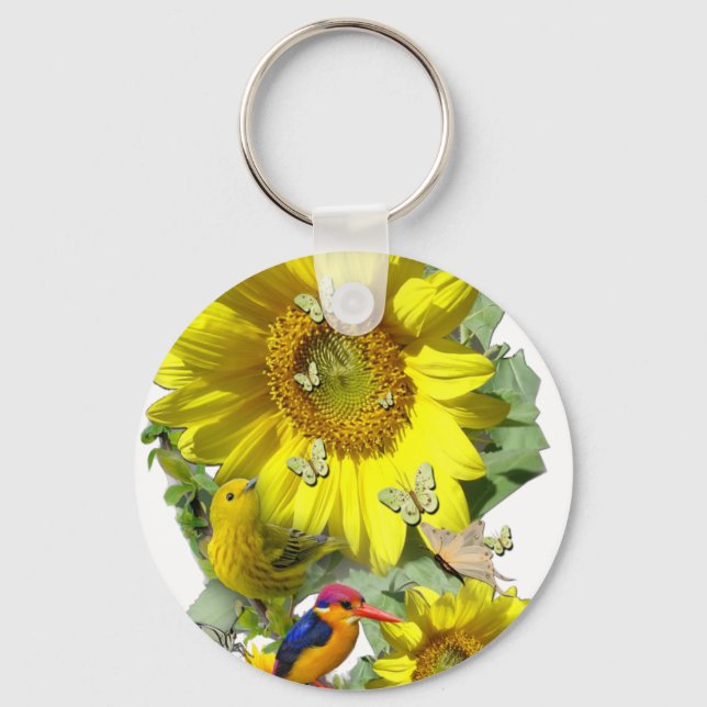 sunflower Party Keychain (Front)