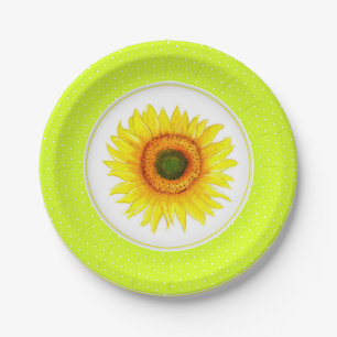 Sunflower party paper plates
