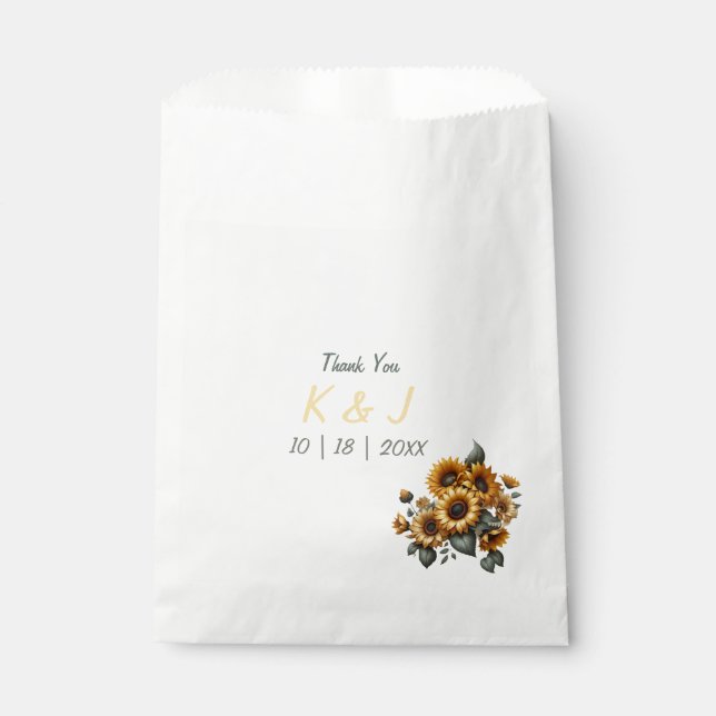 Sunflower Patch Favor Bag (Front)