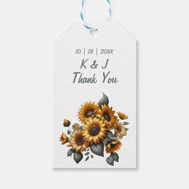 Sunflower Patch Gift Tags (Front)