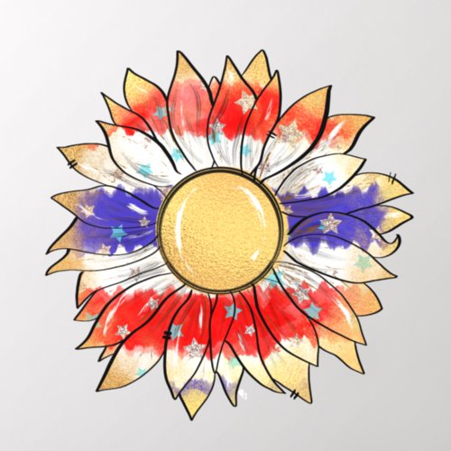 Sunflower Patriot Home  Wall Decal