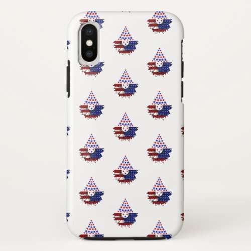 Sunflower Patriotic United States Flag 4th Of July iPhone XS Case
