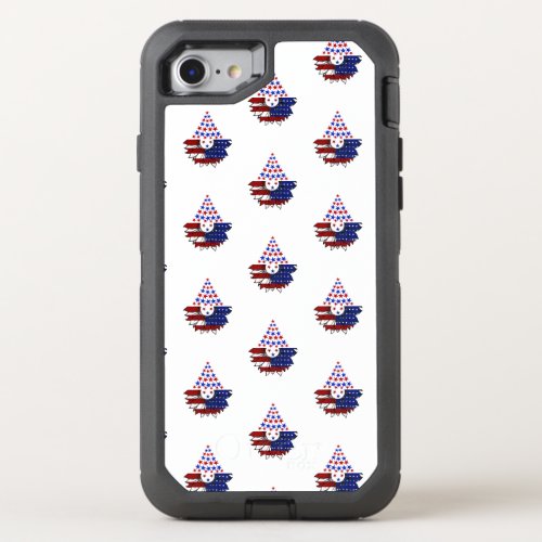 Sunflower Patriotic United States Flag 4th Of July OtterBox Defender iPhone SE87 Case