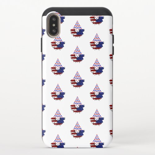 Sunflower Patriotic United States Flag 4th Of July iPhone XS Max Slider Case