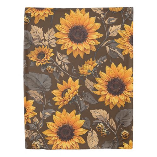 Sunflower Pattern 1 side Twin Duvet Cover