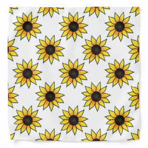 Sunflower Pattern Bandana