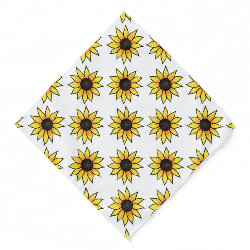 Sunflower Pattern Bandana Zazzle