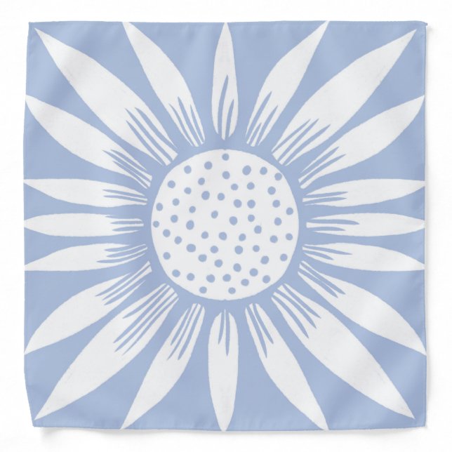 Sunflower Pattern blue Bandana (Front)