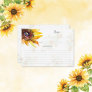 Sunflower Pattern Bridal Shower Recipe Card