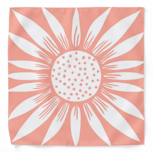 Sunflower Pattern Colorful Pink Bandana