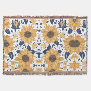 Sunflower pattern cozy Blanket for New Home