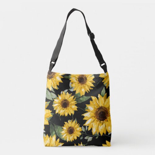 Sunflower pattern crossbody Bag