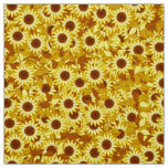 Sunflower pattern - gold, yellow and brown fabric