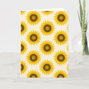 Sunflower Pattern Greeting Card