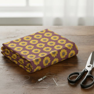 sunflower pattern in Dusty Rose Fabric