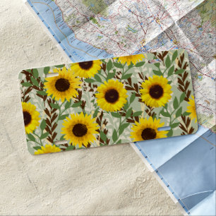 Sunflower Pattern License Plate