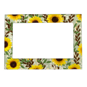 Sunflower Pattern Magnetic Frame