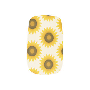 Sunflower Pattern  Minx Nail Art