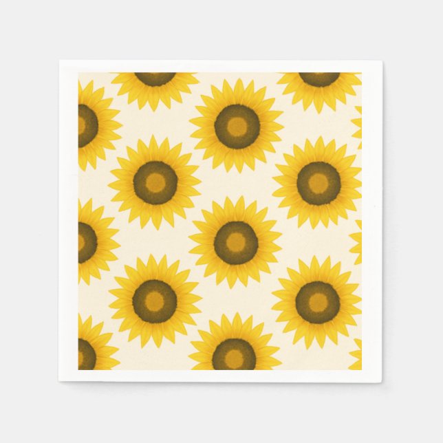 Sunflower Pattern  Napkins (Front)