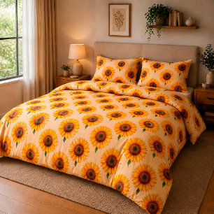 🌻 Sunflower Pattern Rustic Farmhouse Bedroom Deco Duvet Cover