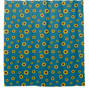 Sunflower Pattern Shower Curtain