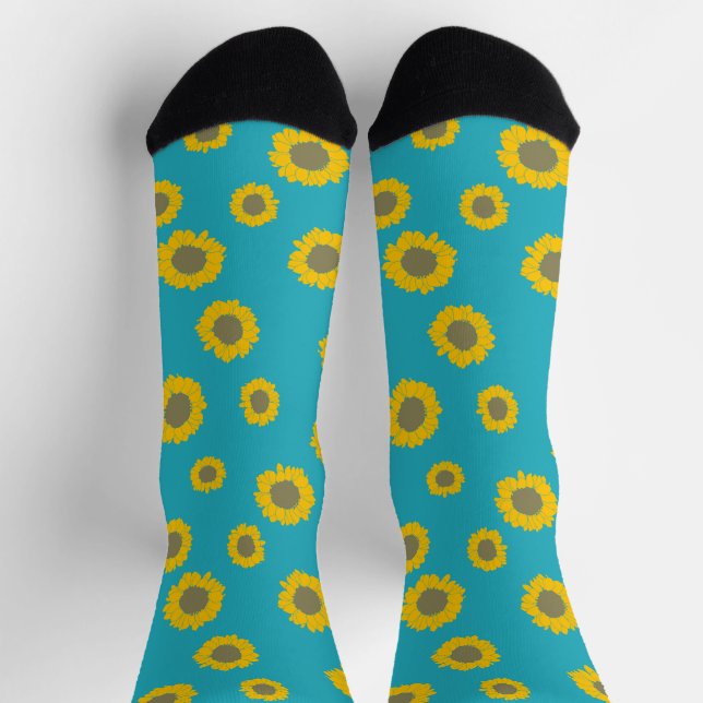 Sunflower Pattern Socks (Top)