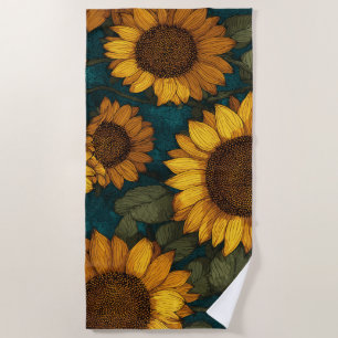 Sunflower Pattern – Summer Floral Beach Towel