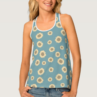 Sunflower Pattern  Tank Top