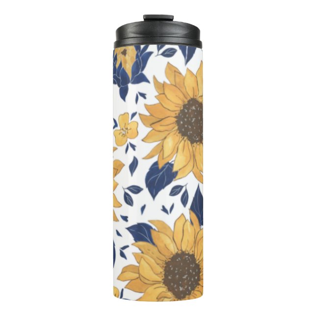 Sunflower Pattern  Thermal Tumbler (Front)