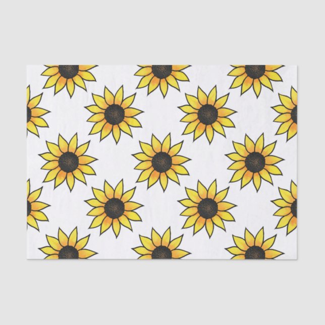 Sunflower Pattern Tissue Paper (Front)