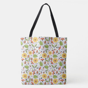 Sunflower Pattern Tote Bag
