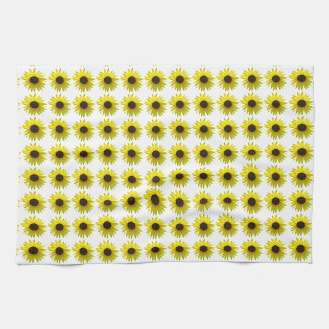 Sunflower Pattern Towel (Horizontal)
