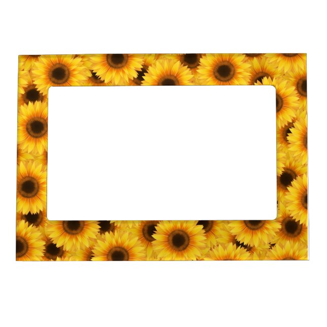 Sunflower pattern, yellow beauties, magnetic frame (Front)
