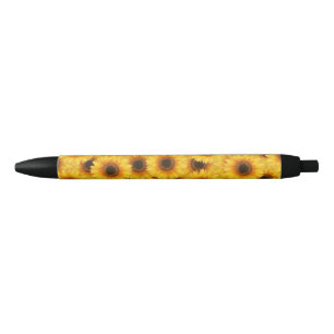 Sunflower pattern, yellow beauties, pen