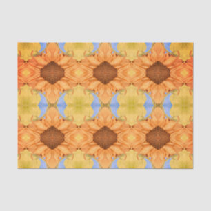 Sunflower Pattern Yellow Floral Watercolor Boho Tissue Paper